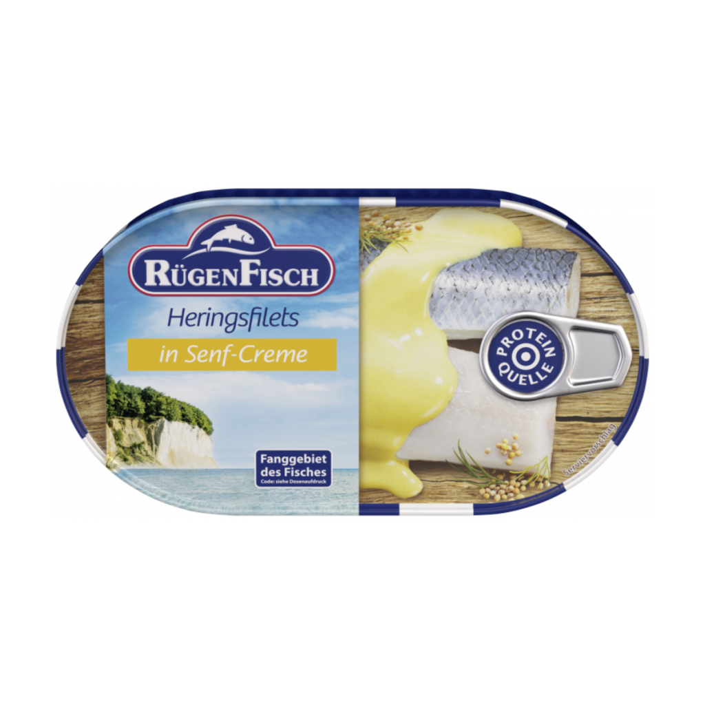Rügen Fisch Heringsfilets in Senf-Creme 200g