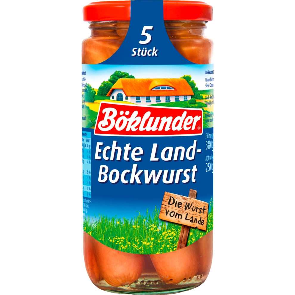 Böklunder Land-Bockwurst in Eigenhaut 5ST 380g