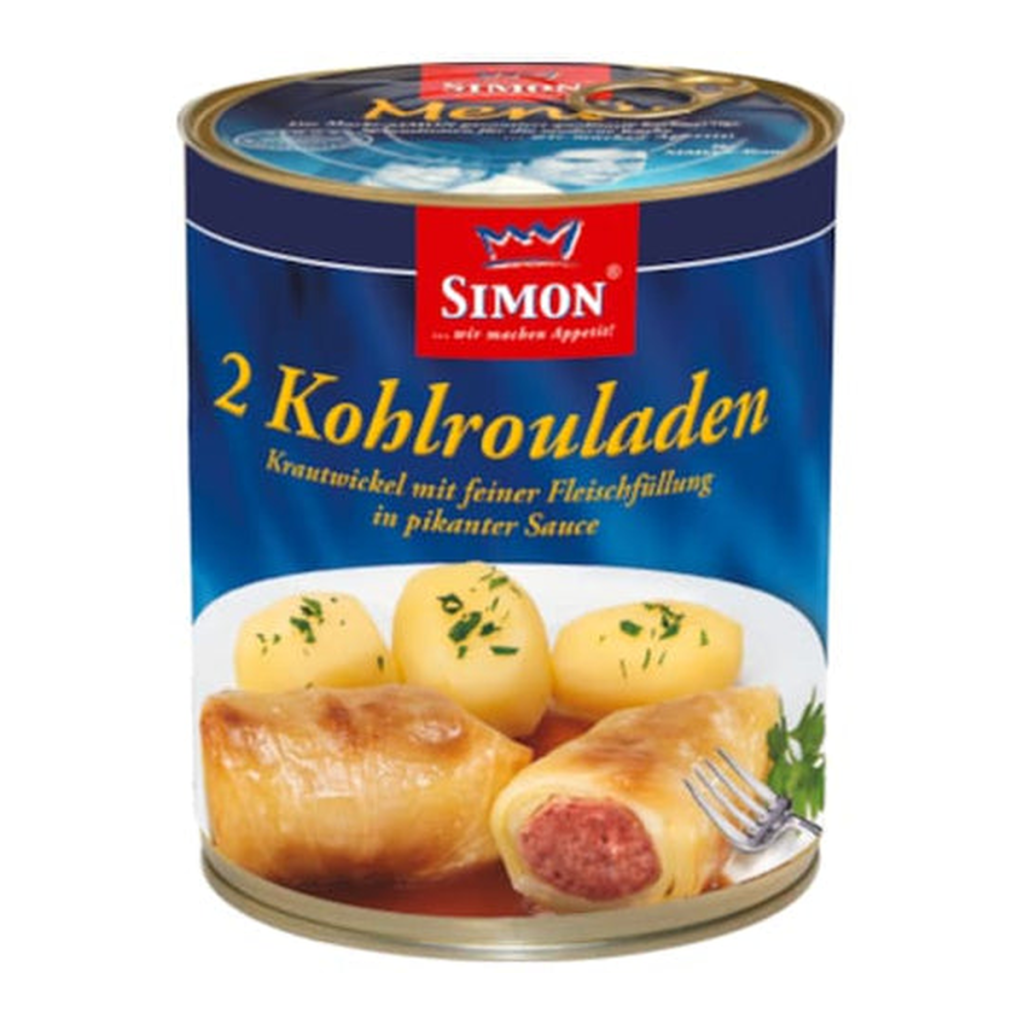 Simon Zwei Kohlrouladen Krautwickel mit fein zerkleinerter Fleischfüllung in pikanter Sauce 800g