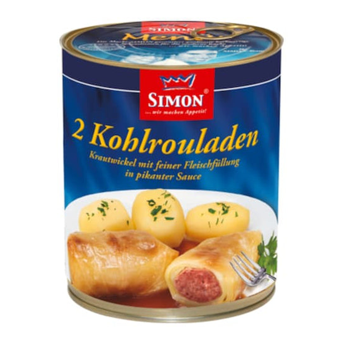Simon Zwei Kohlrouladen Krautwickel mit fein zerkleinerter Fleischfüllung in pikanter Sauce 800g