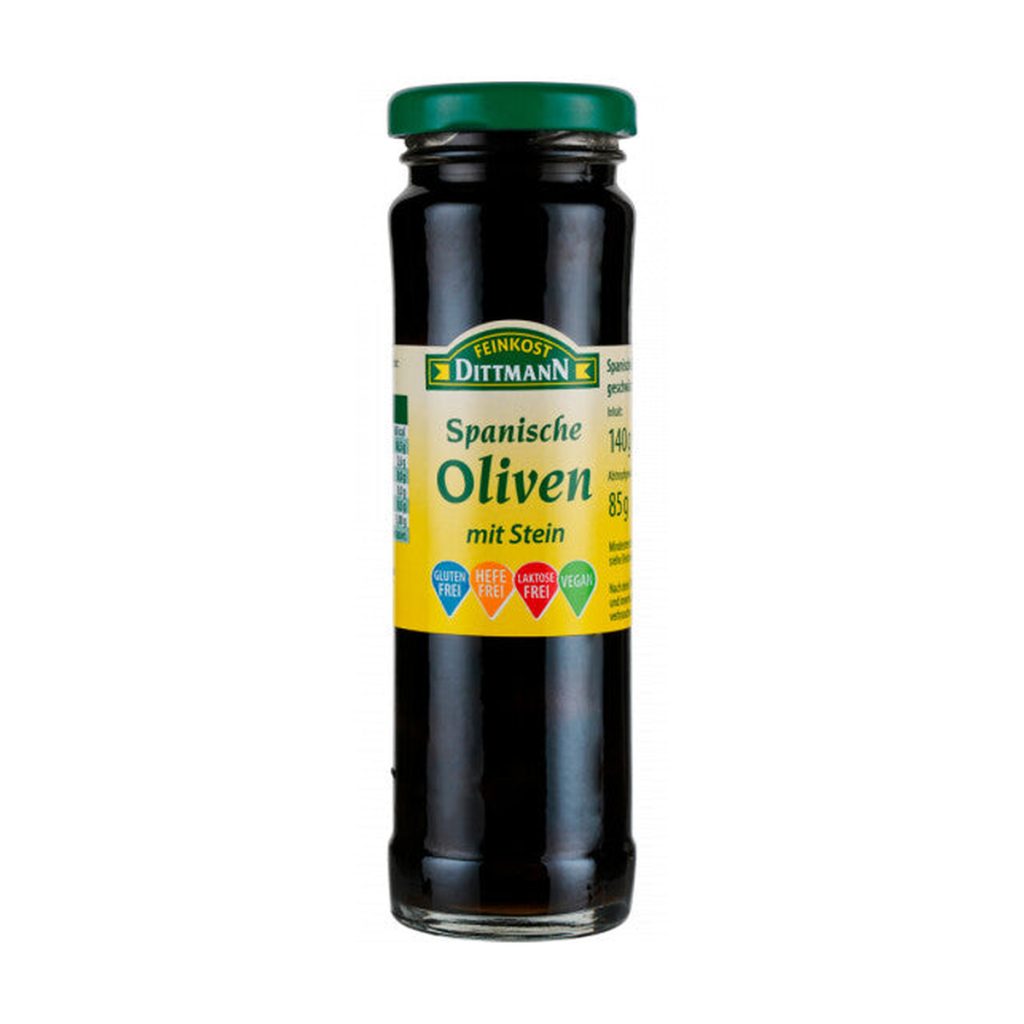 Feinkost Dittmann Oliven geschwärzt mit Stein 140g