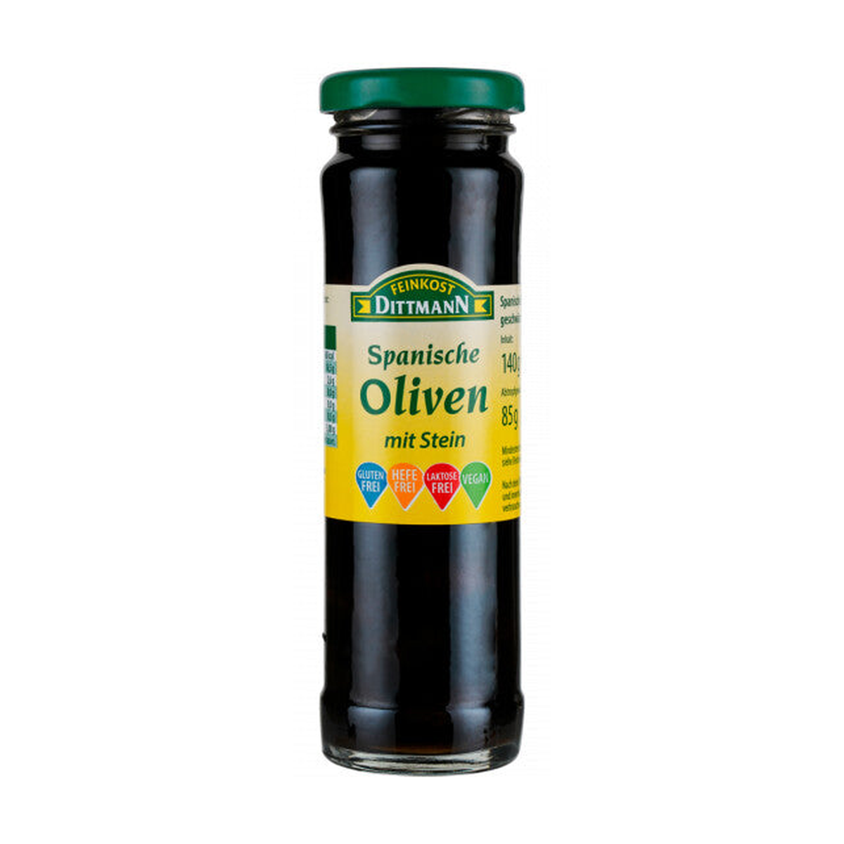 Feinkost Dittmann Oliven geschwärzt mit Stein 140g
