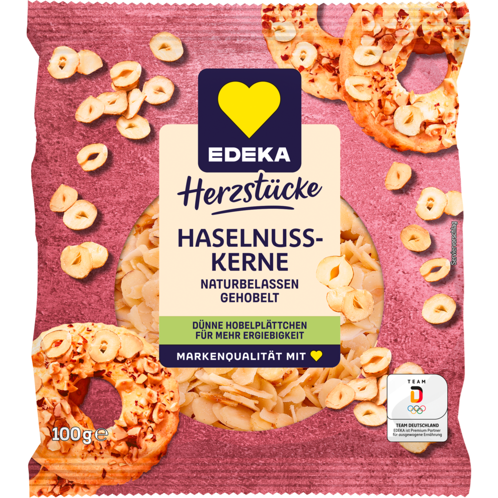 EDEKA Herzstücke Haselnusskerne gehobelt 100g