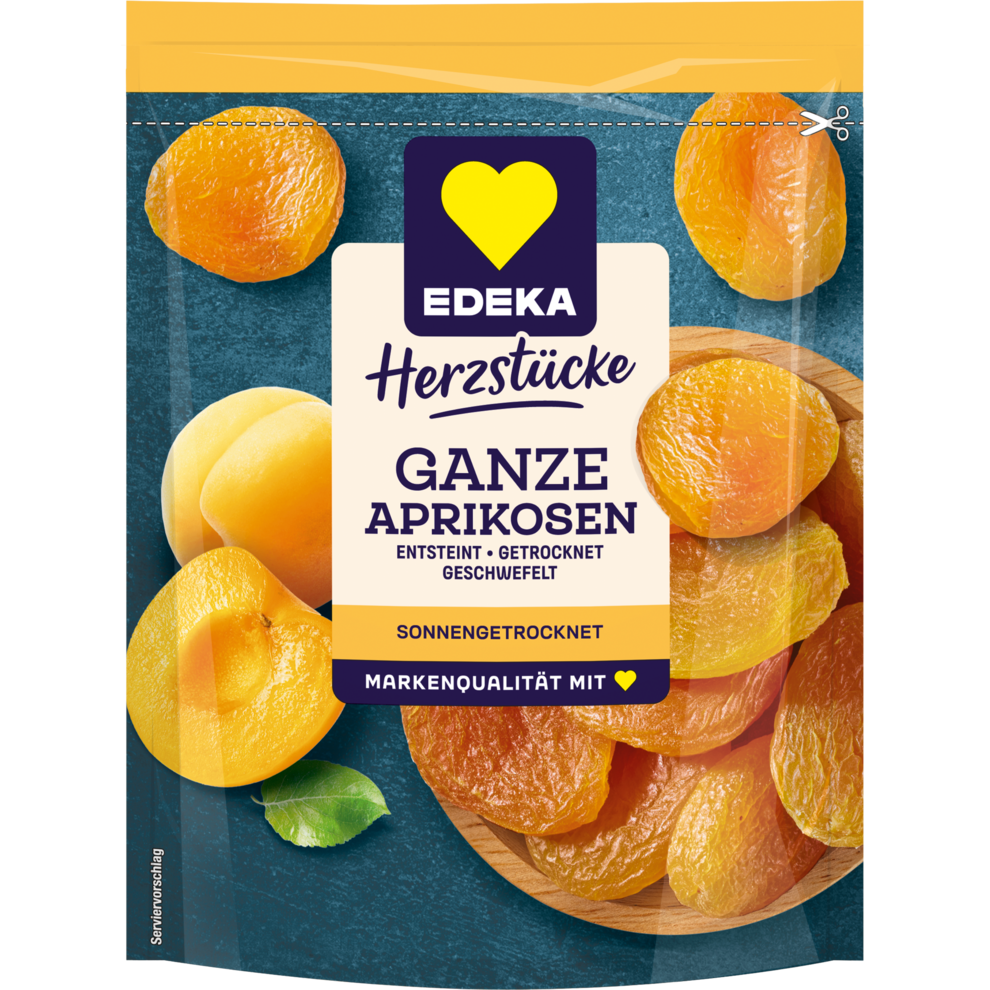 EDEKA Herzstücke Aprikosen ganz, entsteint getrocknet geschwefelt 200g