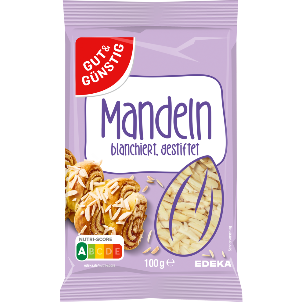 GUT&GÜNSTIG Mandeln gestiftelt 100g