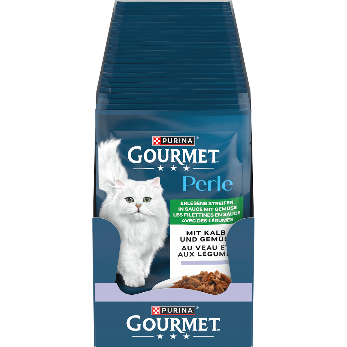 Gourmet Perle Kalb Katzennassnahrung 85g