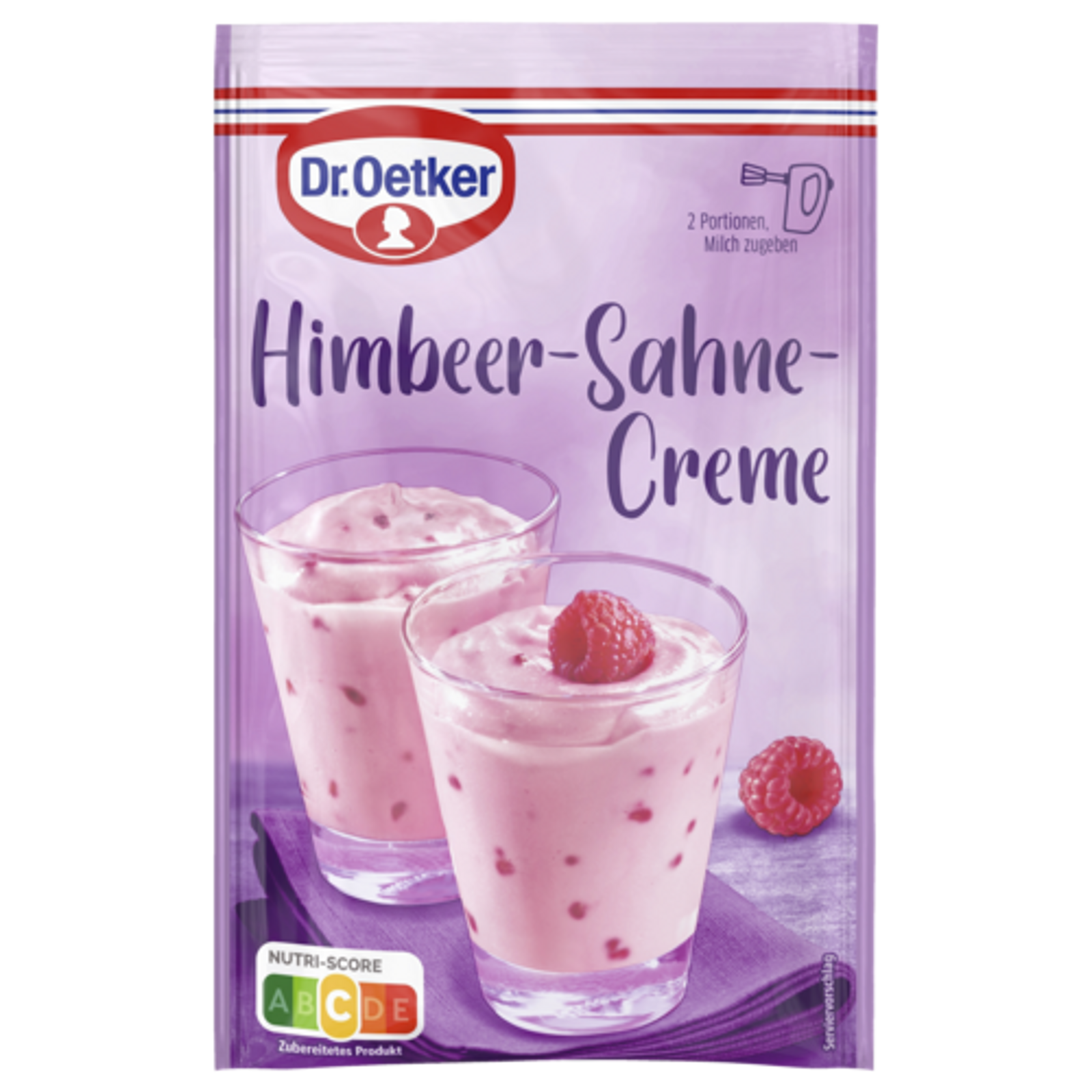 Dr.Oetker Himbeer Sahne Creme für 250ml 62g