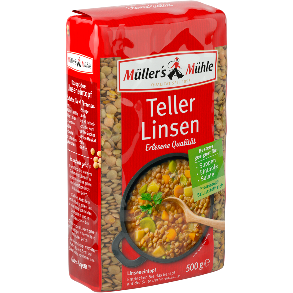 Müllers Mühle Teller Linsen 500g