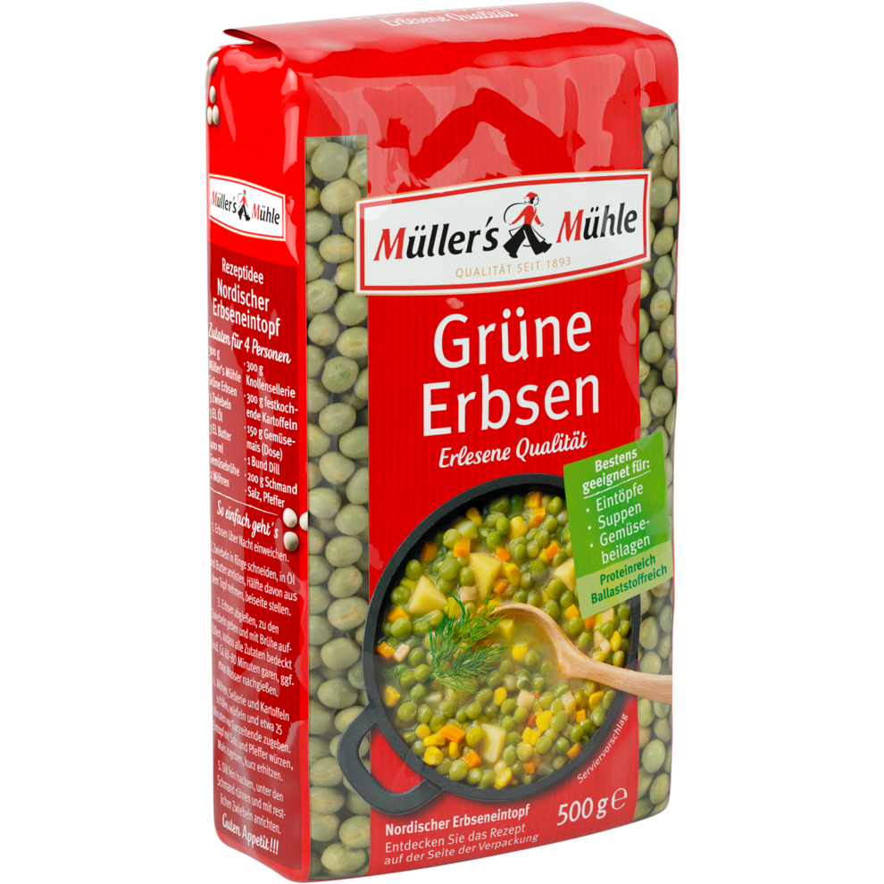 Müllers Mühle Grüne Erbsen 500g