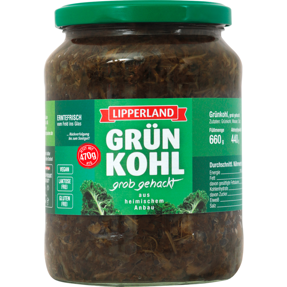Lipperland Grünkohl grob gehackt 660g