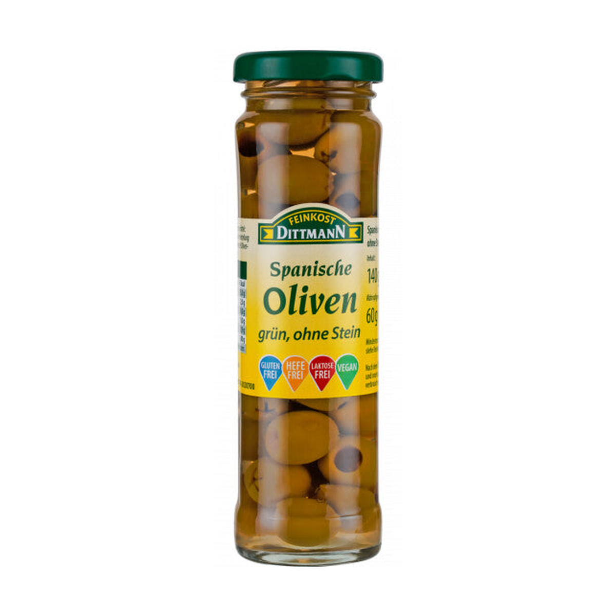 Feinkost Dittmann Oliven Grün mit Stein 140g