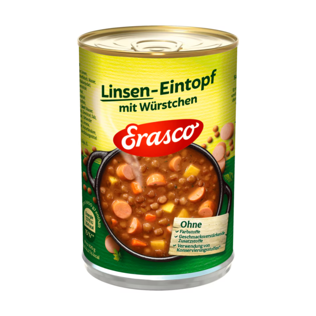 Erasco Linsen-Eintopf mit Würstchen 400g