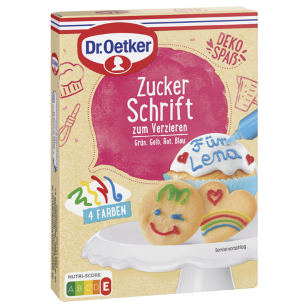 Dr.Oetker Zuckerschrift 4 Farben 100g