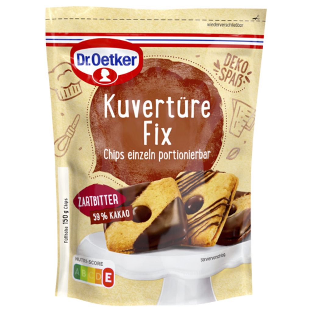Dr.Oetker Kuvertüre Fix Zartbitter 150g