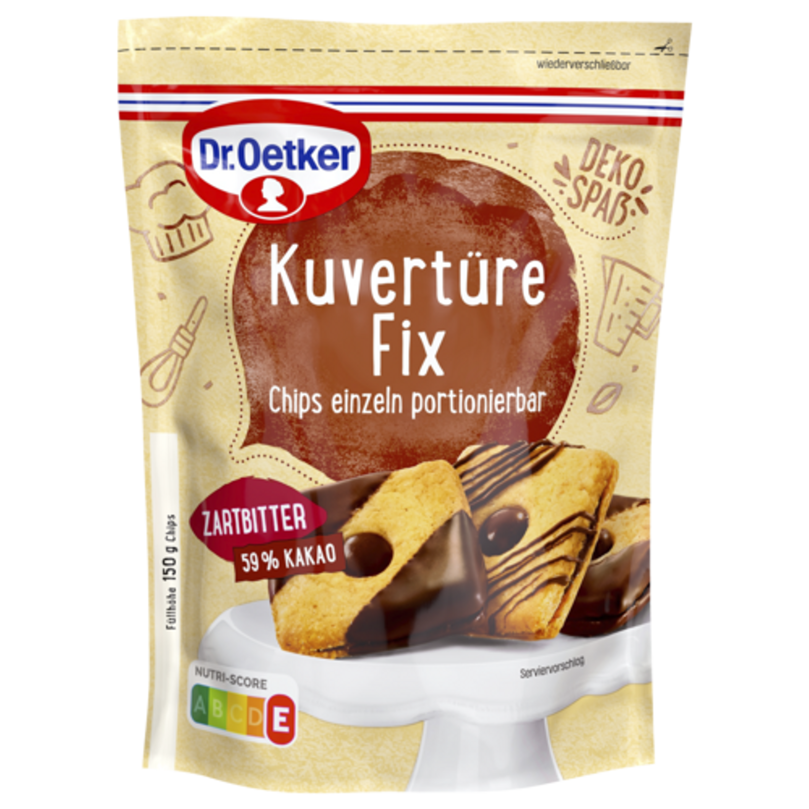 Dr.Oetker Kuvertüre Fix Zartbitter 150g