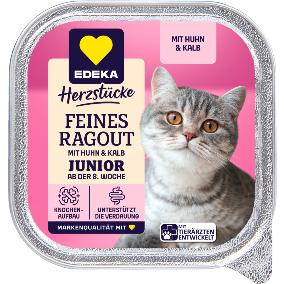 EDEKA Herzstücke Feines Ragout Junior mit Huhn&Kalb 100g