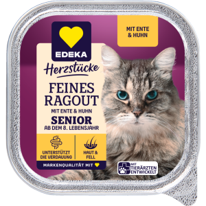 EDEKA Herzstücke Feines Ragout Senior mit Ente&Huhn 100g