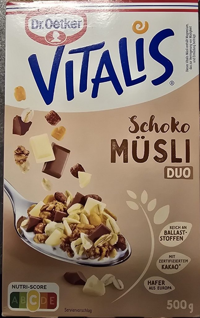 Dr.Oetker Vitalis шоколад дуо мюсли 500g