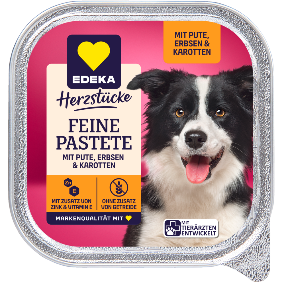 EDEKA Herzstücke Feine Pastete mit Pute,Erbsen und Karotten 300g