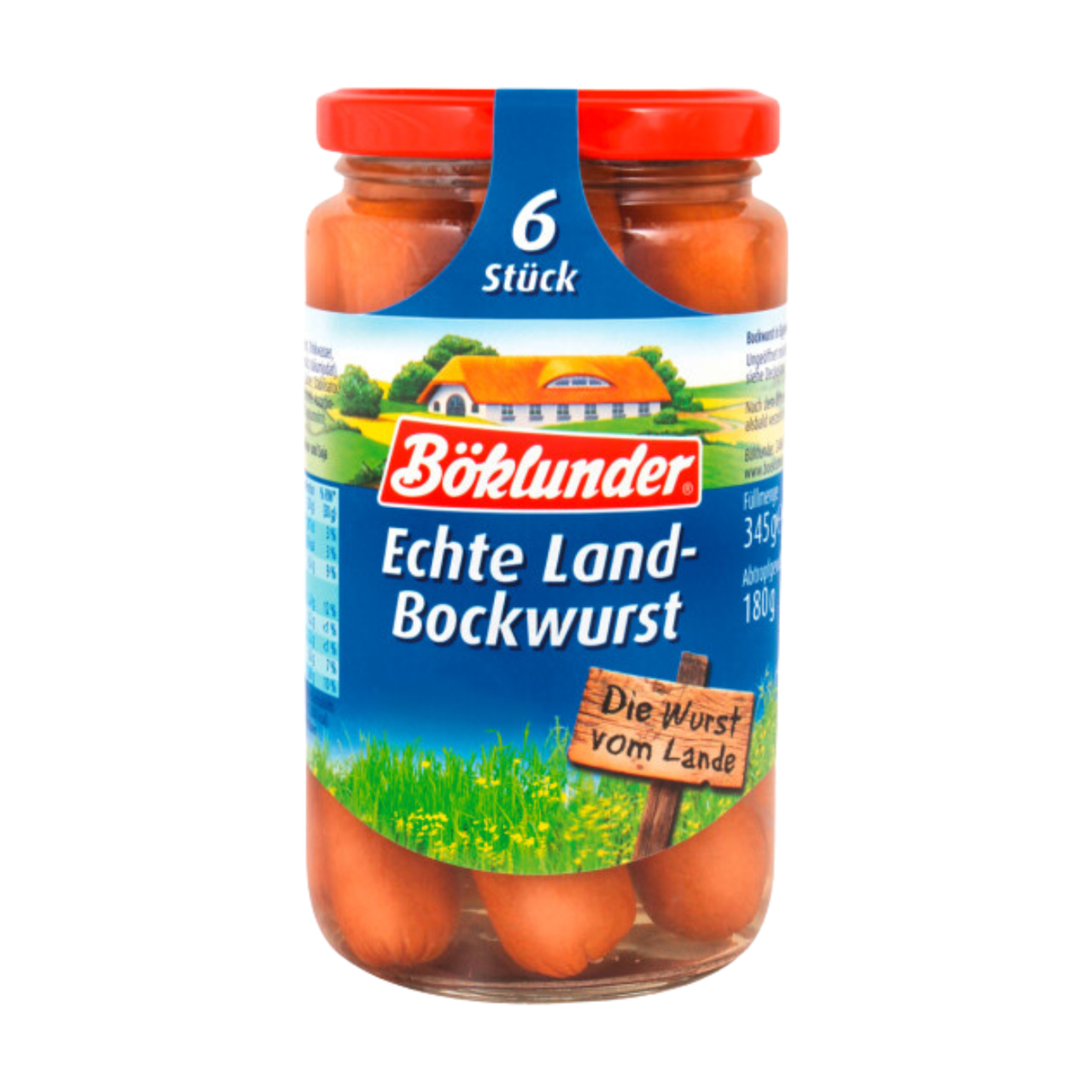 Böklunder Echte Land-Bockwurst in Eigenhaut 6ST 345g