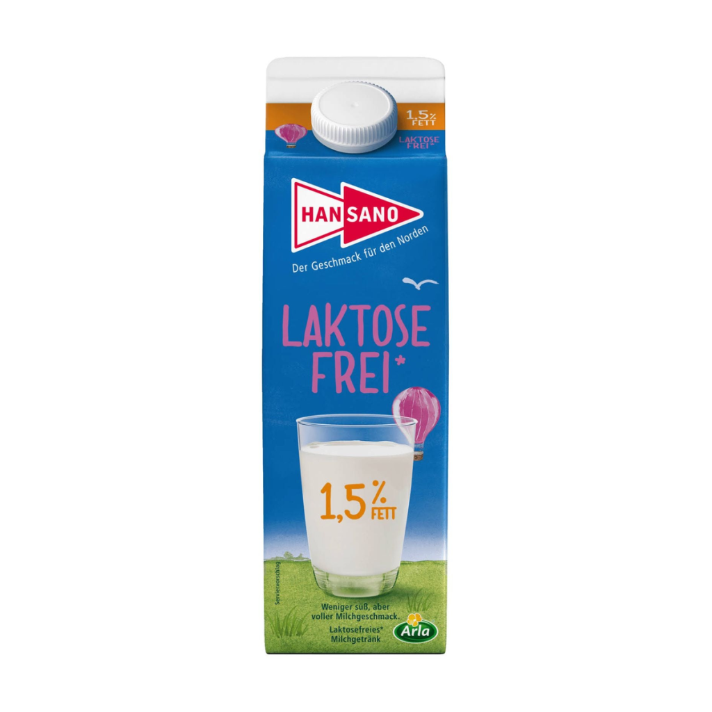 Hansano laktosefreie-Milch 1,5%1l