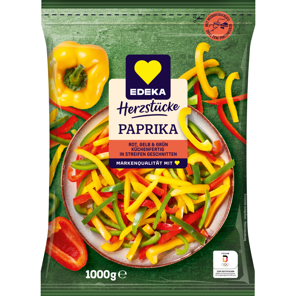 EDEKA Herzstücke Paprikastreifen rot/gelb/grün 1000g