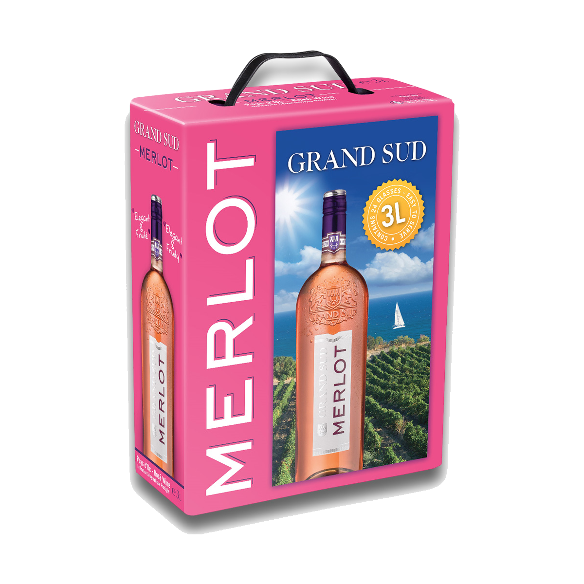 Grand Sud Merlot rose 3l
