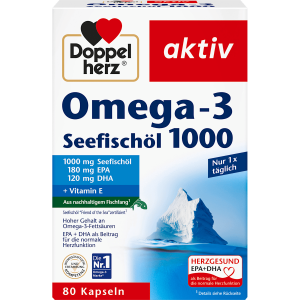 Doppelherz Omega-3 Seefischöl 1000mg 80Kapseln 113,2g