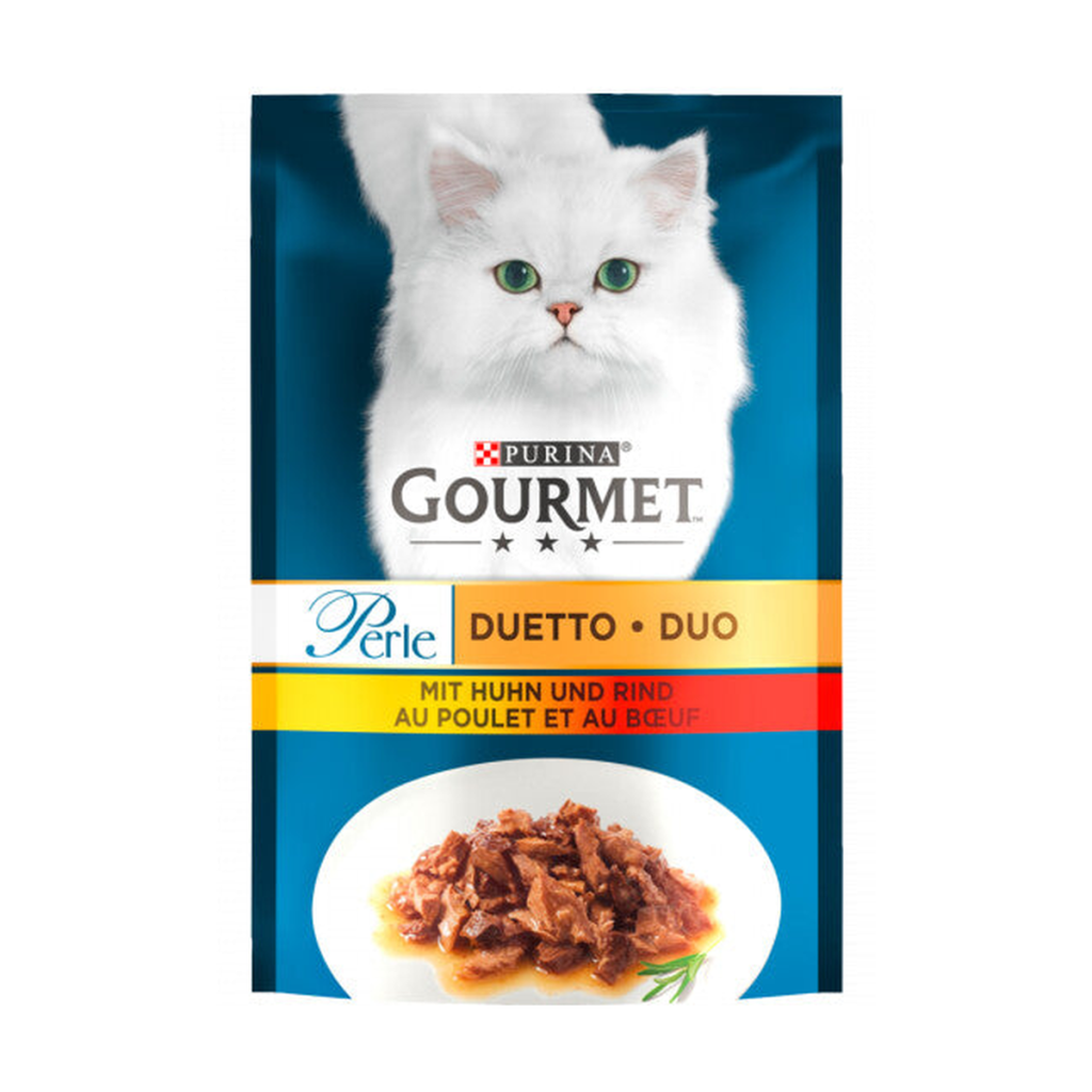 Gourmet Perle Huhn&Rind Katzennassnahrung 85g