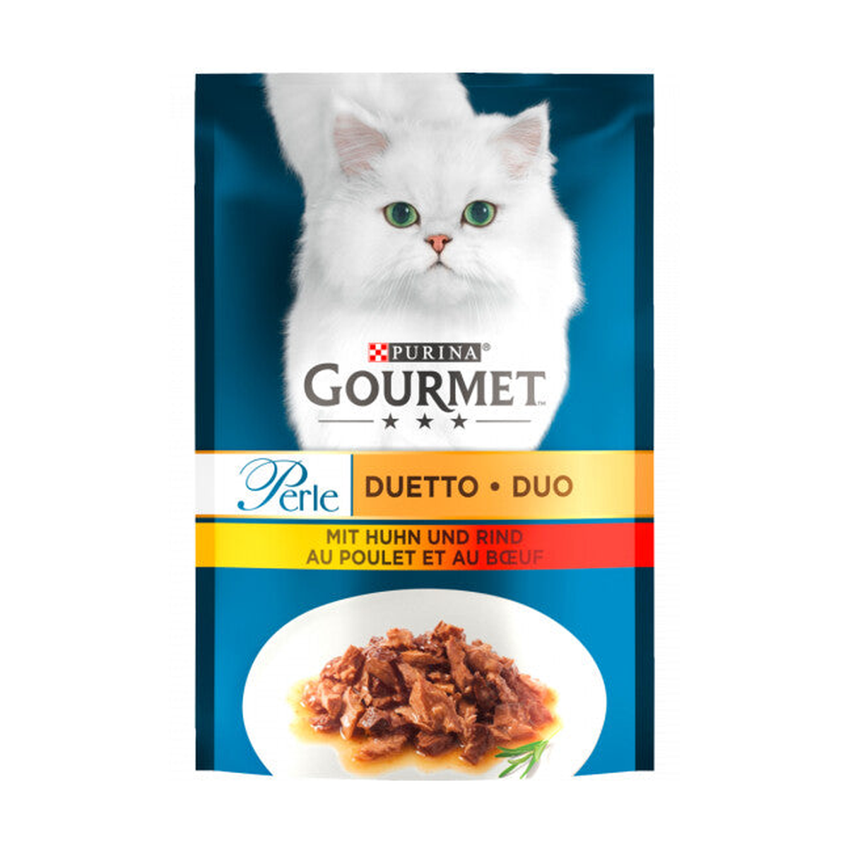 Gourmet Perle Huhn&Rind Katzennassnahrung 85g