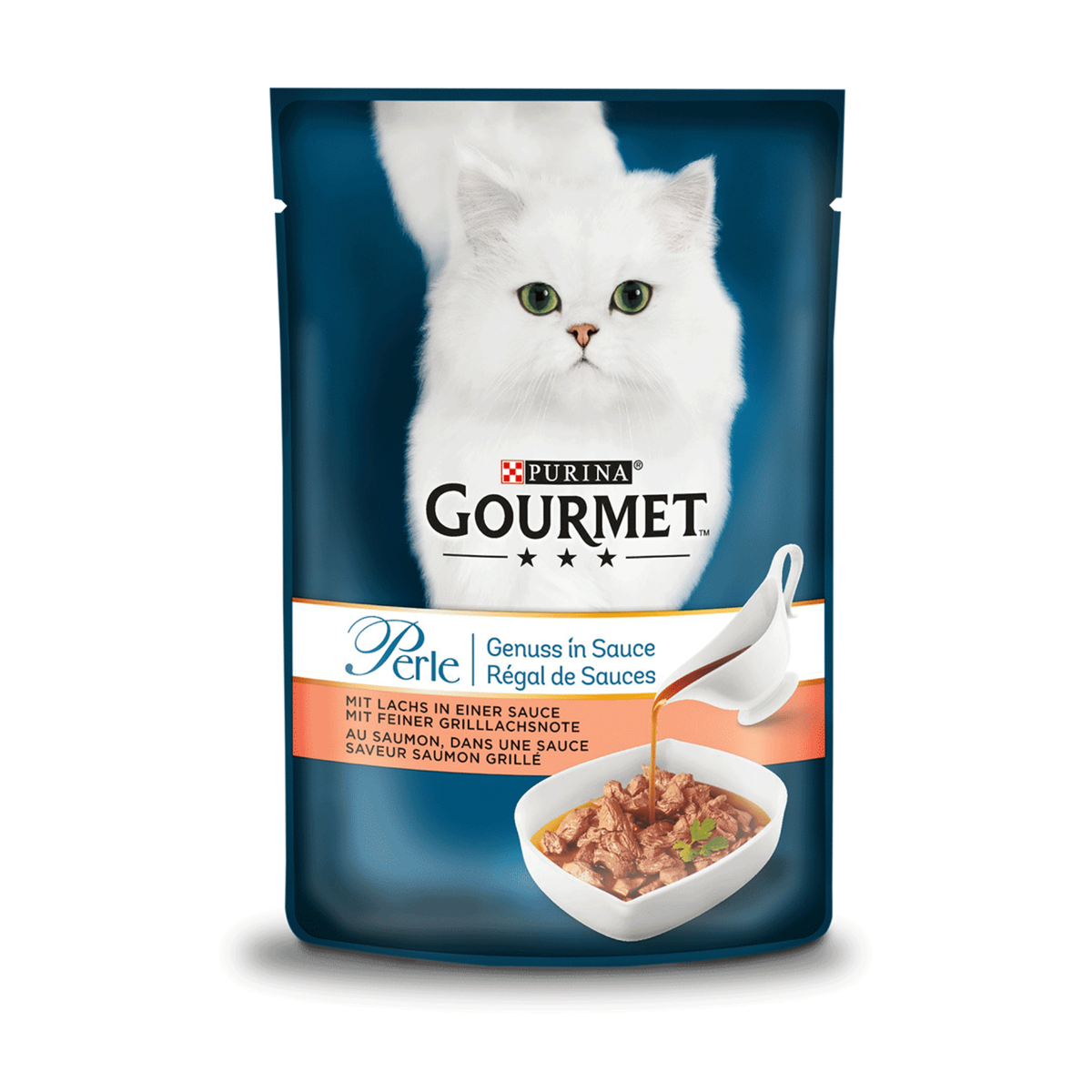 Gourmet Perle Lachs&Seelachs Katzennassnahrung 85g