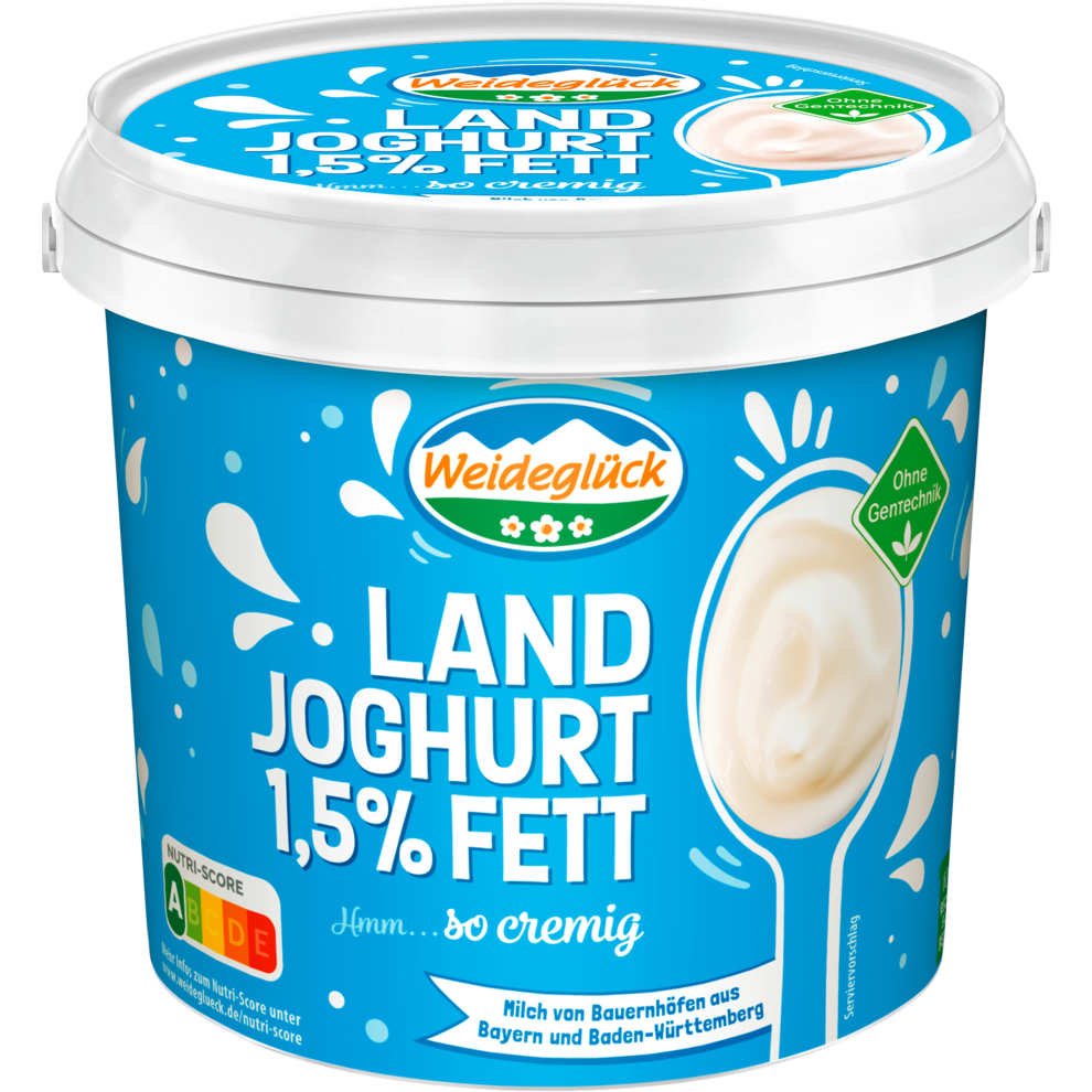 Weideglück Landjoghurt mild 1,5% 1kg