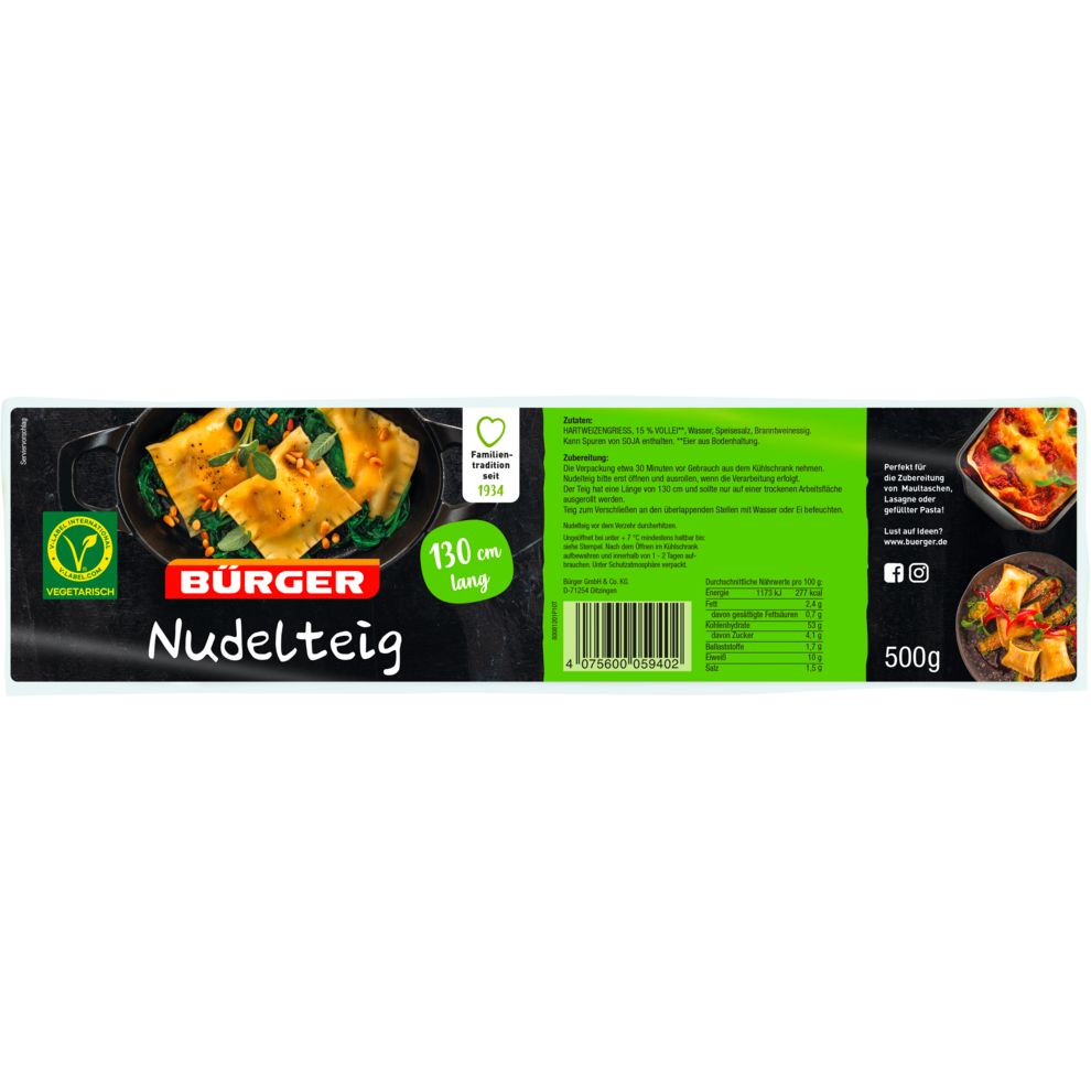 Bürger Nudelteig 500g