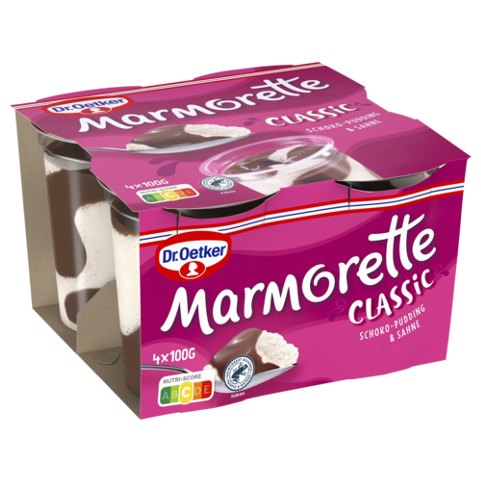 Dr.Oetker Marmorette Schokolade Sahne Pudding 4x100g