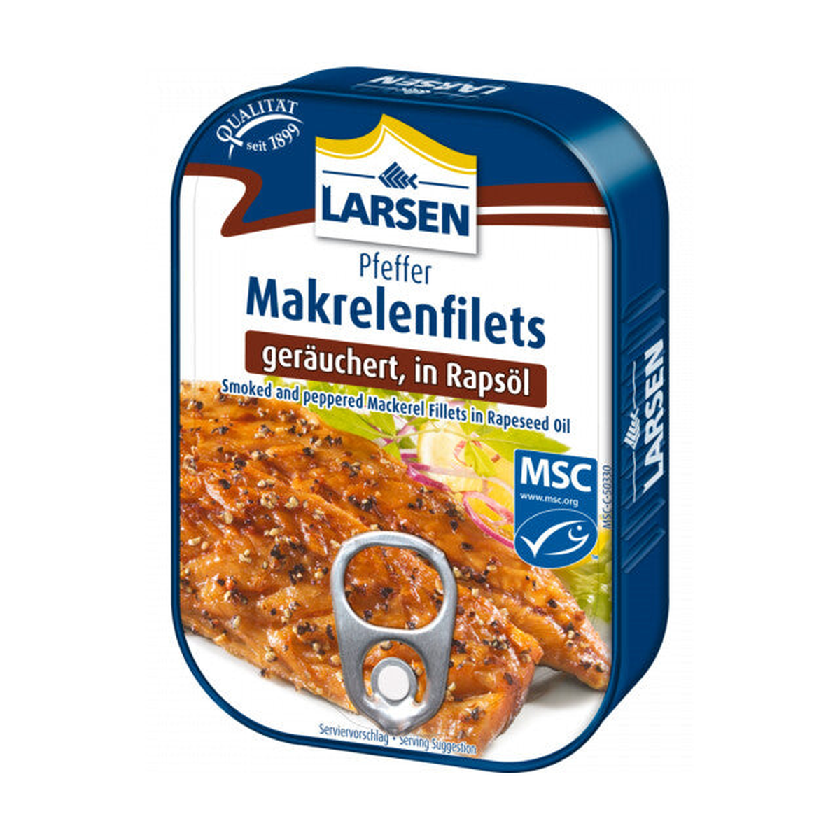 Larsen Pfeffermakrelenfilet in Pflanzenöl 110g