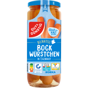 GUT&GÜNSTIG Bockwürstchen 8ST 530g QS ITW