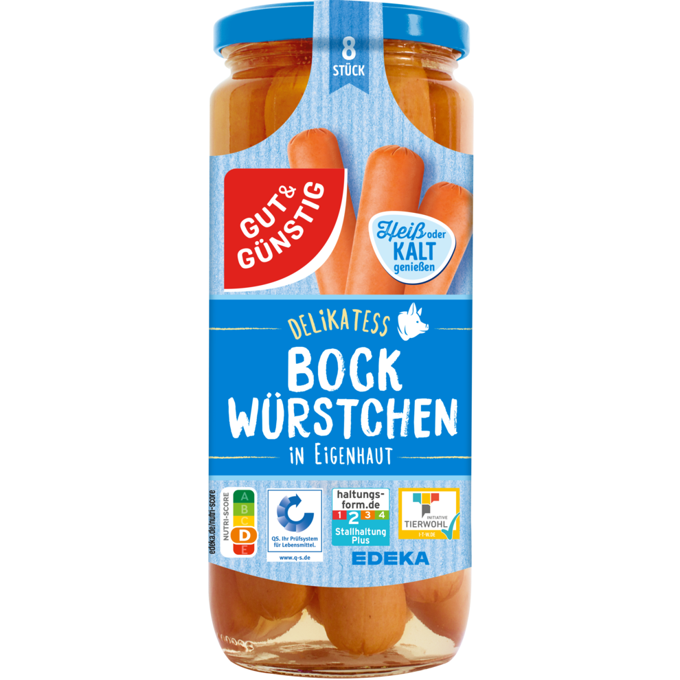 GUT&GÜNSTIG Bockwürstchen 8ST 530g QS ITW