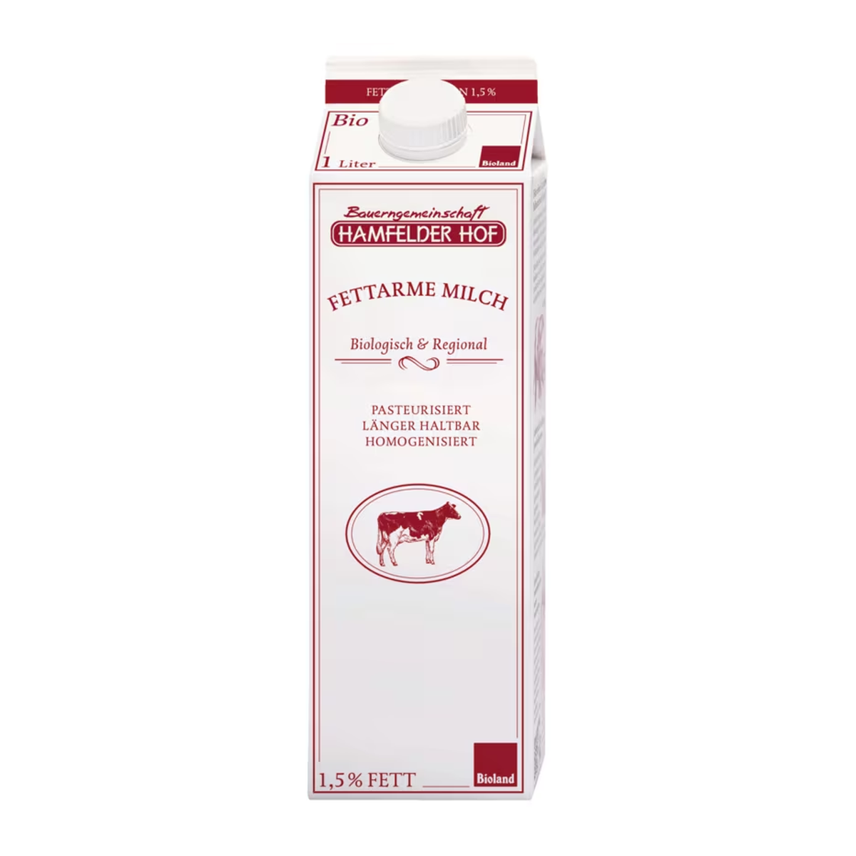 Bio Hamfelder Hof Vollmilch 3,8% länger haltbar 1l