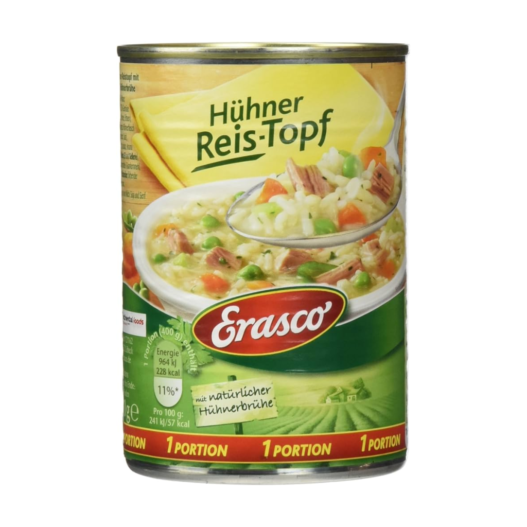 Erasco Hühner-Reistopf mit natürlicher Hühnerbrühe 400g