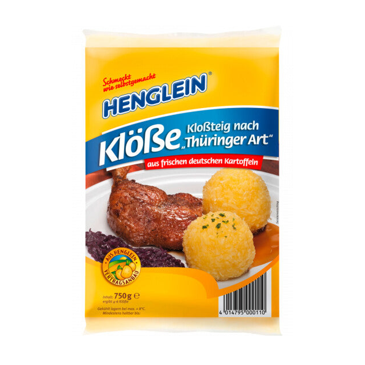 HENGLEIN Kloßteig Unser Bester für rohe Klöße Thüringer Art 750g