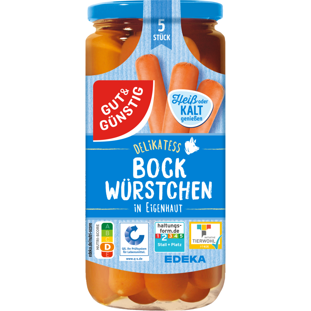 GUT&GÜNSTIG Bockwürstchen 5ST 380g QS ITW