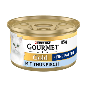 Gourmet Gold Feine Pastete mit Thunfisch&Makrele Katzennassnahrung 85g