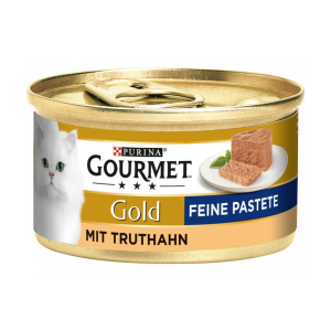 Gourmet Голд нежный паштет, индейка влажный корм для кошек 85g