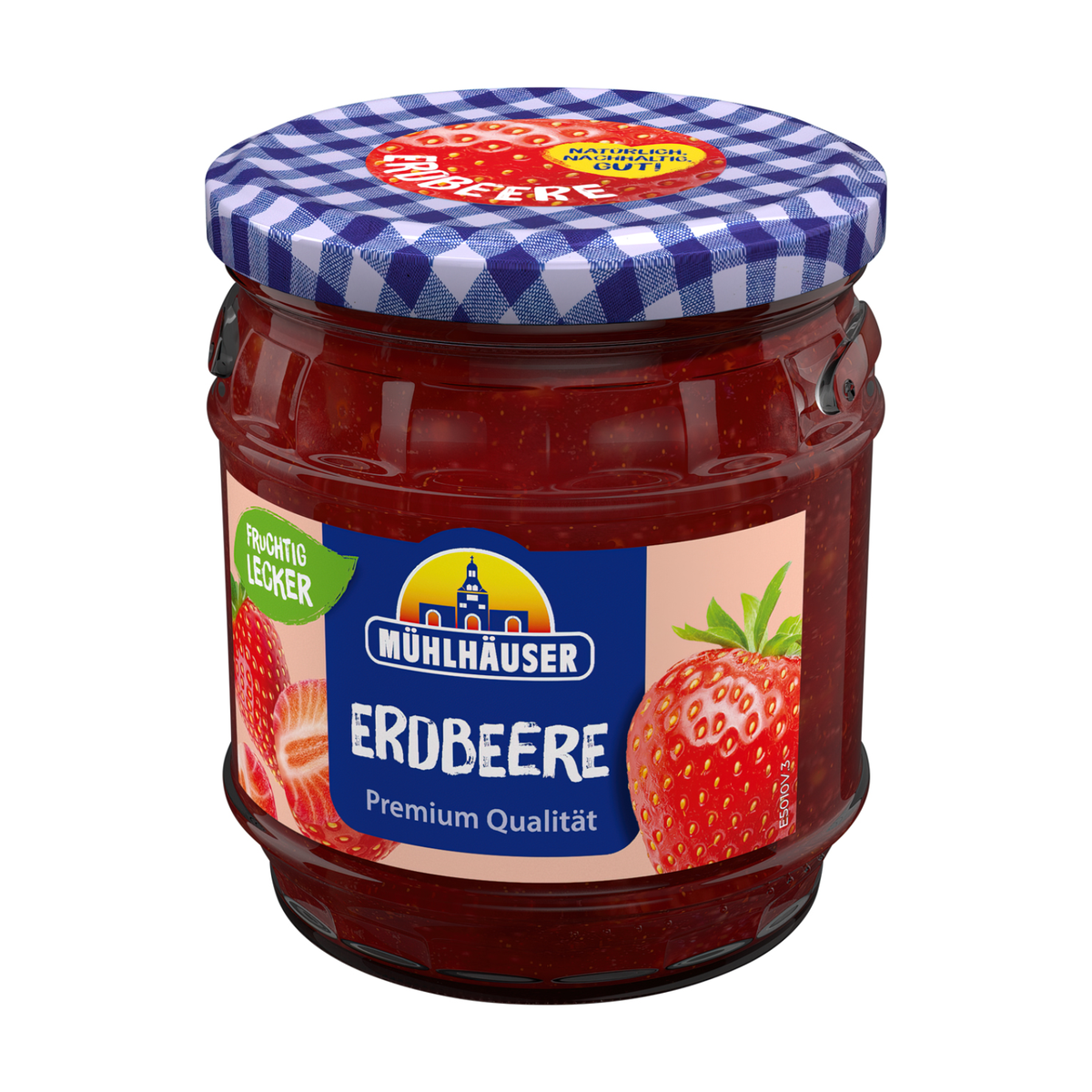 Mühlhäuser Erdbeerkonfitüre Extra 50% Frucht 450g
