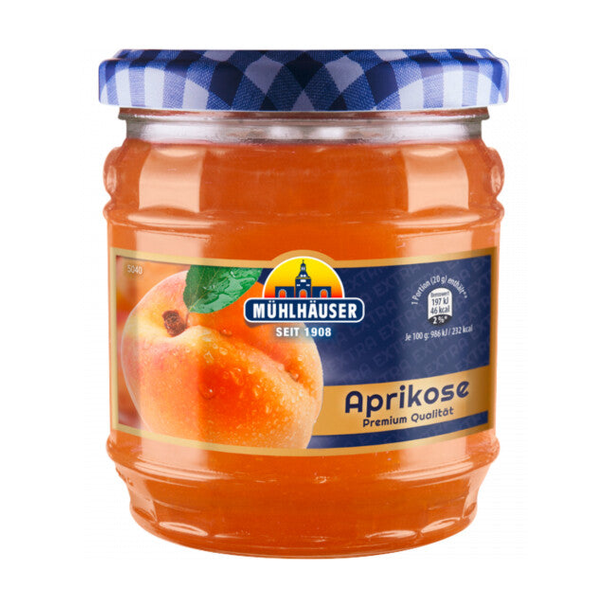 Mühlhäuser Aprikose Konfitüre Extra 50% Frucht 450g