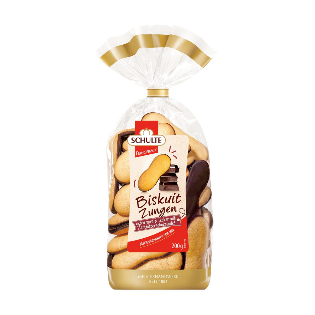 Schulte Schoko Biskuitzungen Zartbitter 200g