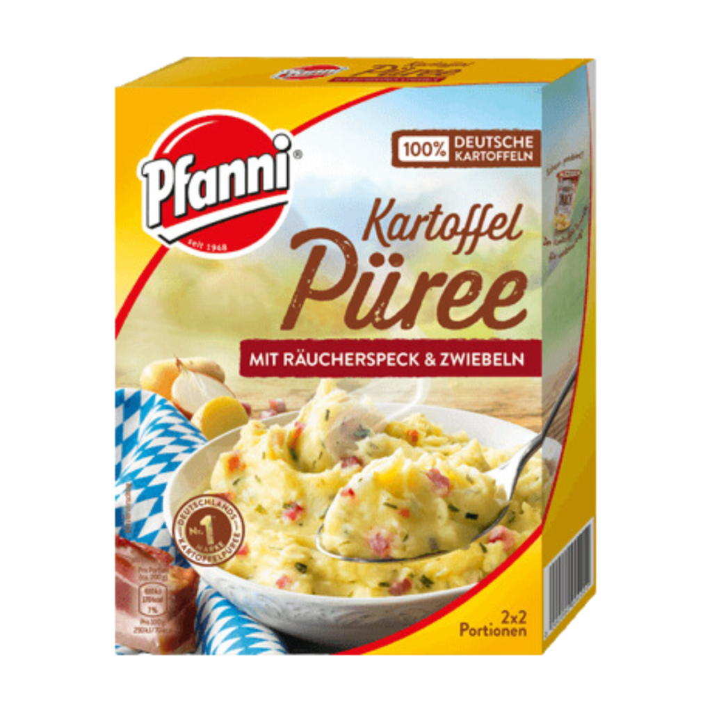Pfanni Kartoffel Püree mit Räucherspeck&Zwiebel für 0,7l 150g