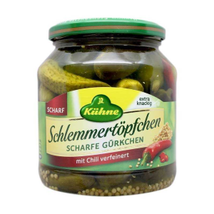 Kühne Schlemmertöpfchen Scharfe Gürkchen 530g