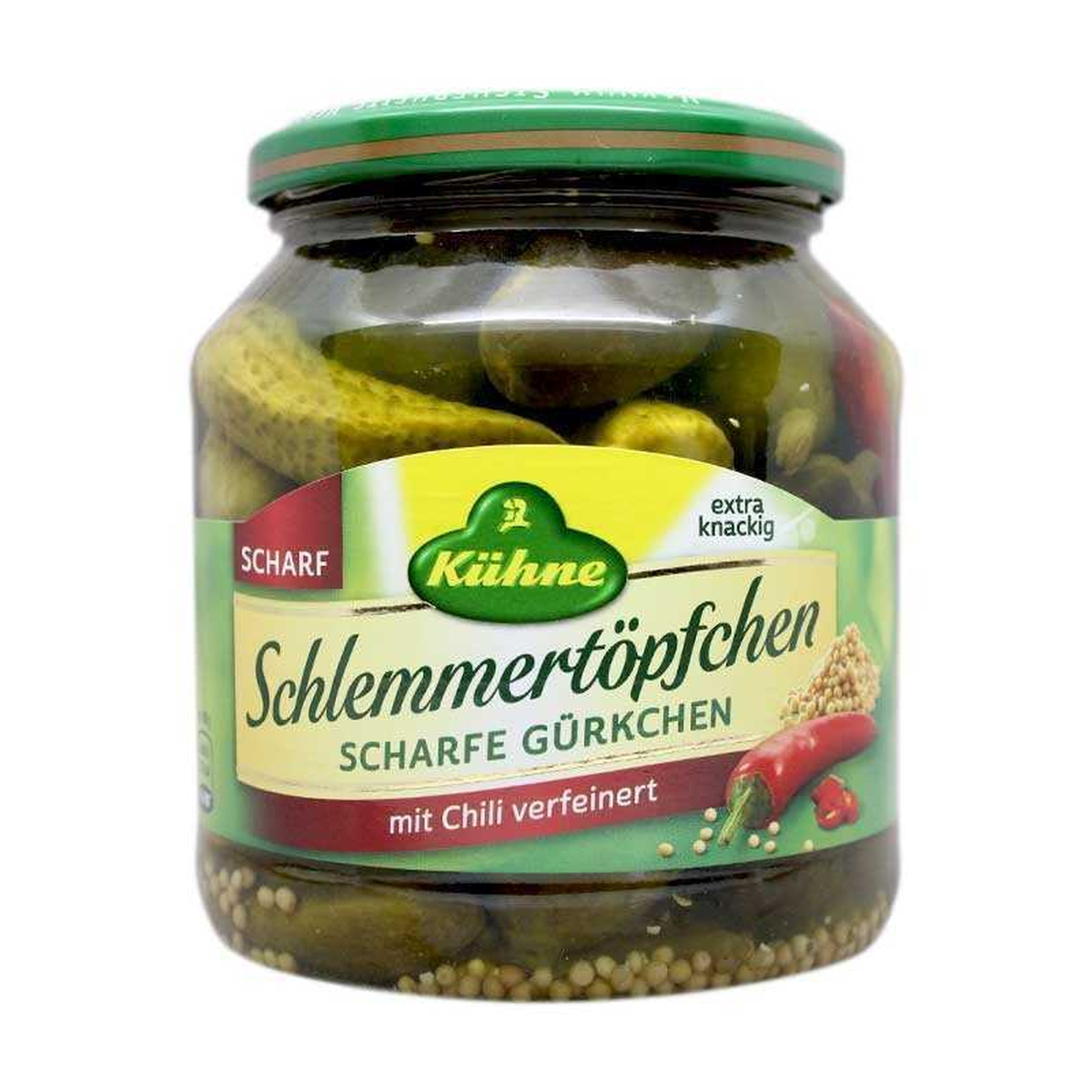 Kühne Schlemmertöpfchen Scharfe Gürkchen 530g