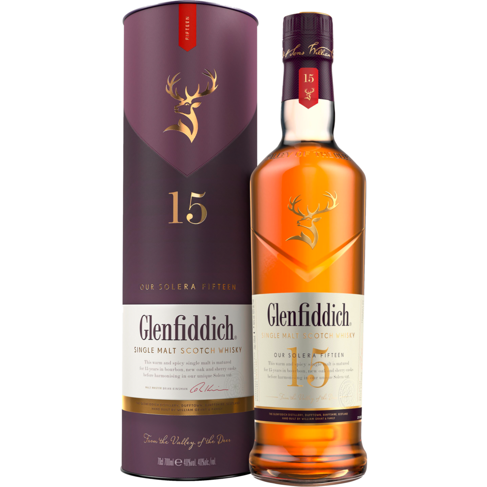 Glenfiddich Single Malt Scotch Whisky 15 Years 40% GP 0,7l